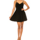 B Darlin Junior's Mesh Trim Fit & Flare Dress Black Size 12