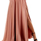 B Darlin Junior's Cowlneck Lace Up Back Maxi Dress Brown Size 15-16