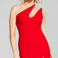 B Darlin Women's Cut Out One Shoulder Evening Dress Red Size 17-18