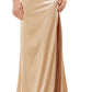 B Darlin Junior's Mesh Detail 2 Pc Satin Gown Yellow Size 7-8