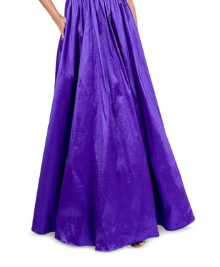 B Darlin Junior's Halter Tie Taffeta Gown Purple Size 56