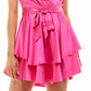 B Darlin Junior's Surplice A Line Dress Pink Size 34
