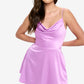 B Darlin Junior's Cowlneck Fit & Flare Dress Purple Size 15-16