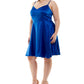 B Darlin Women's Satin A Line Dress Blue Size 22W
