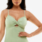B Darlin Junior's Keyhole Smocked Dress Green Size 15-16