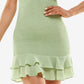 B Darlin Junior's Keyhole Smocked Dress Green Size 15-16