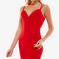 B Darlin Junior's V Neck Bodycon Dress Red Size 15-16