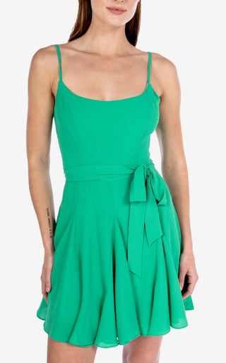 B Darlin Junior's Tie Waist Dress Green Size 11-12