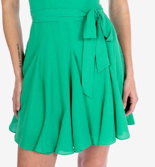 B Darlin Junior's Tie Waist Dress Green Size 11-12