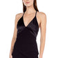 B Darlin Junior's V Neck Mixed Media Racerback Dress Black Size 7-8