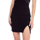 B Darlin Junior's V Neck Mixed Media Racerback Dress Black Size 7-8