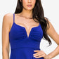 B Darlin Women's Plunge Neck Tiered Mini Dress Blue Size 34