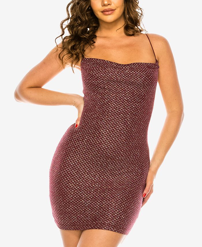 B Darlin Junior's Spaghetti Strap Bodycon Dress Red Size Small