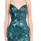 B Darlin Junior's Sequin Strappy Back Gown Green Size Small