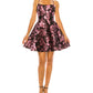 B Darlin Junior's Floral Jacquard A Line Dress Black Size 13-14