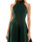 B Darlin Junior's Halter Neck Scuba Crepe A Line Dress Green Size 15-16