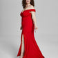 B Darlin Junior's Off The Shoulder Lace Up Gown Red Size 5-6