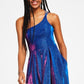 B Darlin Junior's Strappy Back Glitter Finish Gown Blue Size 56