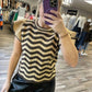 &Merci - Wave Striped Sweater Top