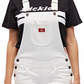 Dickies Women's Cuffed Overalls White Size X-Small
