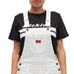 Dickies Women's Cuffed Overalls Dress White Size Small