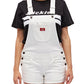 Dickies Women's Cuffed Overalls Dress White Size Medium