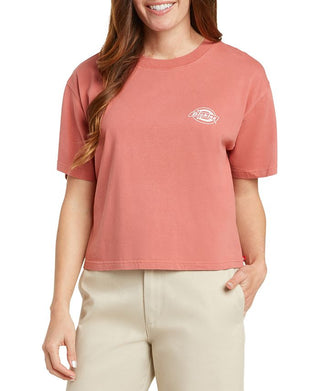 Dickies Junior's Cotton Logo Graphic Crop T-Shirt Terracota  Size Small
