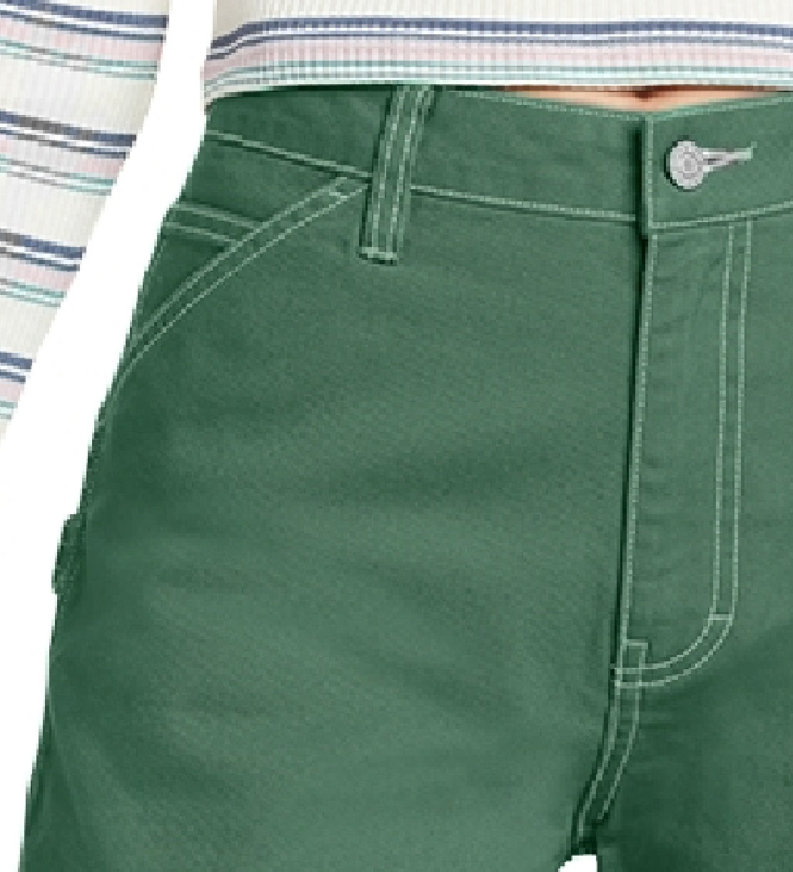 Dickies Junior's Cotton Carpenter Shorts Green Size 7