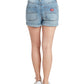 Dickies Women's High Rise Cuffed Denim Shorts Blue Size 0