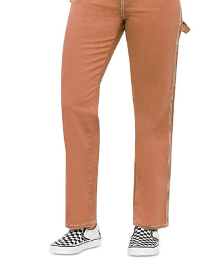 Dickies Women's Pocketed Zippered Carpenter High Rise Straight leg Pants Waist Orange Size 9
