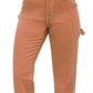 Dickies Women's Pocketed Zippered Carpenter High Rise Straight leg Pants Brown Size 13-31