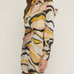 Entro - Swirl Print V-Neck Wrap Style Mini Dress