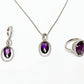 Avenue Chic - Women's Amethyst Dangle Set