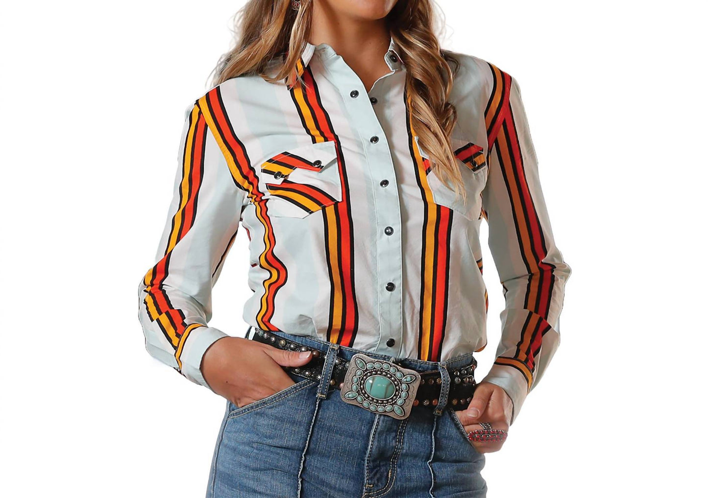 Cinch - Boyfriend Fit Retro Stripes Western Shirt
