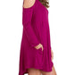 Umgee - Cold Shoulder T-shirt Dress