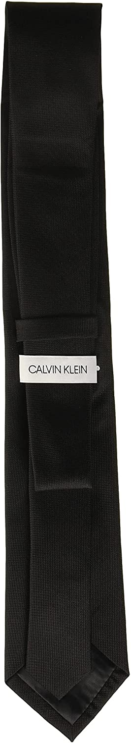 Calvin Klein Men's X Liquid Luxe Skinny Solid Tie Black Size Regular