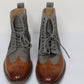 Stacy Adams Men's Finnegan Wingtip Lace Up Boots Brown Size 11.5 M