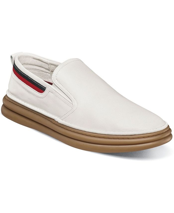 Stacy Adams Men's Delmar Plain Toe Slip On Shoes White Size 12 M