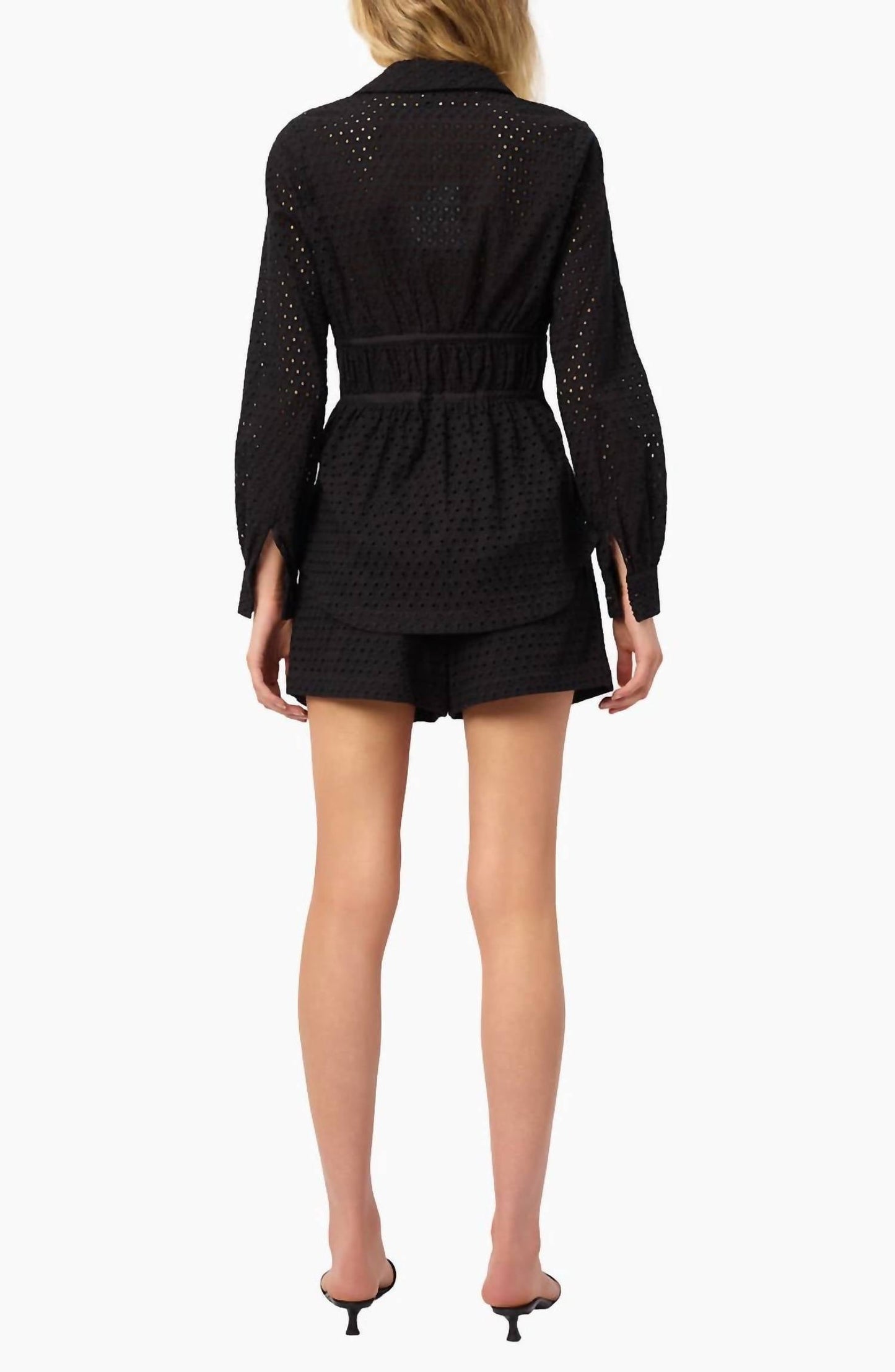 Cami Nyc - Stefania Eyelet Tie Waist Top