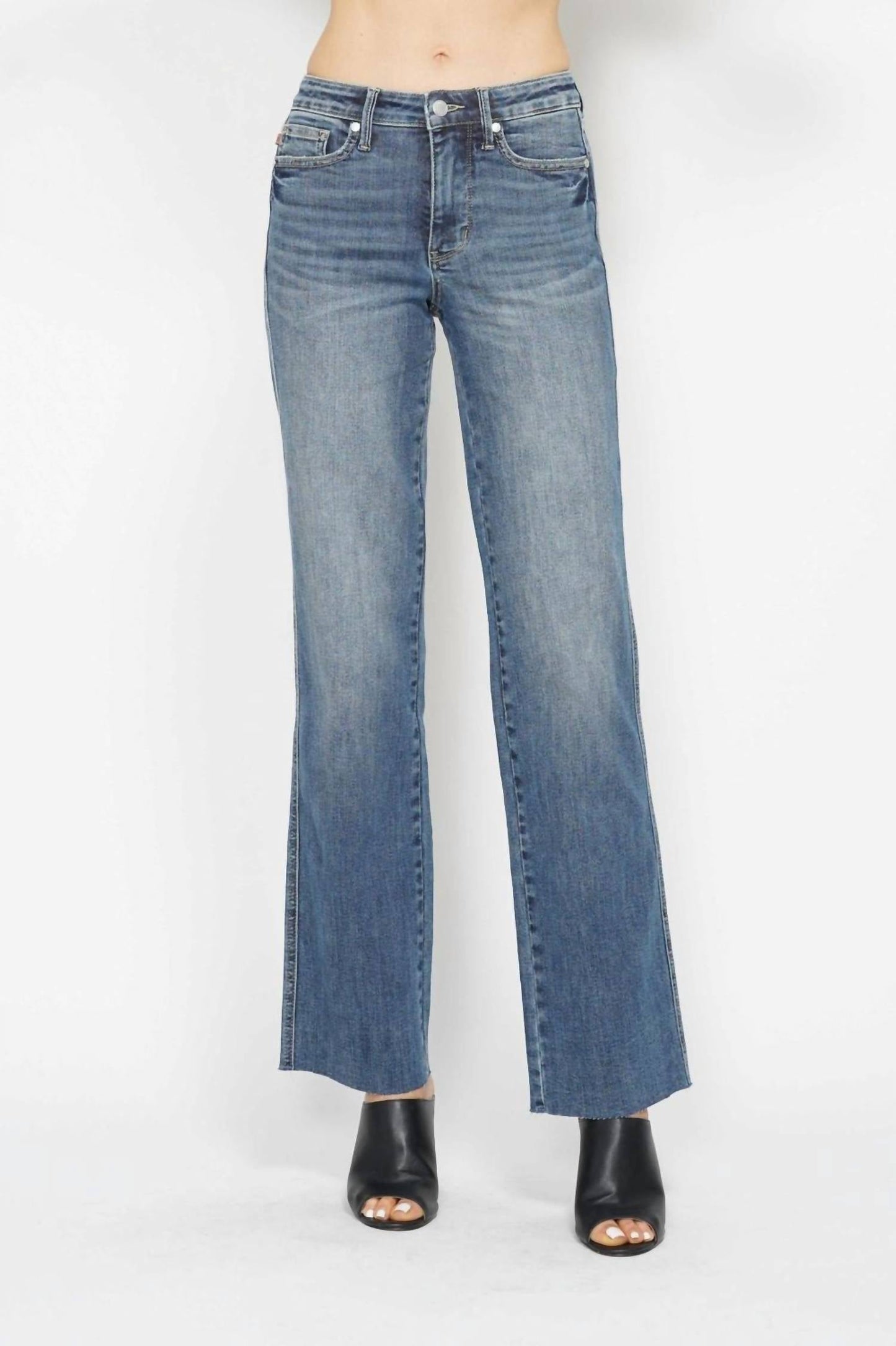 Judy Blue - Mid Rise Tummy Control Vintage Straight Jeans