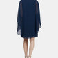 SL Fashions Women's Two Piece Cape Cocktail Dress Blue Size 12