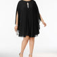 SL Fashions Women's Sheer Evening Top Black Size 16W