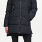 DKNY Women's Faux Fur Trim Hooded Puffer Coat Black Size Medium