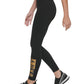 DKNY Women's Sport Two Tone Graphic Leggings Yellow Size X-Small