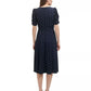 DKNY Women's Polka Dot Midi Dress Blue Size 16