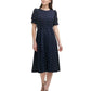 DKNY Women's Polka Dot MIDI Dress Blue Size 6