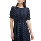 DKNY Women's Polka Dot MIDI Dress Blue Size 6
