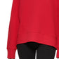 DKNY Women's Embellished Logo Sweatshirt Red Size Large