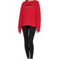 DKNY Women's Embellished Logo Sweatshirt Red Size Large