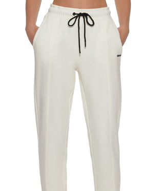 DKNY Women's Sport Drawstring Logo Joggers White Size X-Large